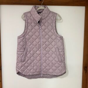 Athleta Quilted Sleeveless Puffer Vest in Pale Mauve